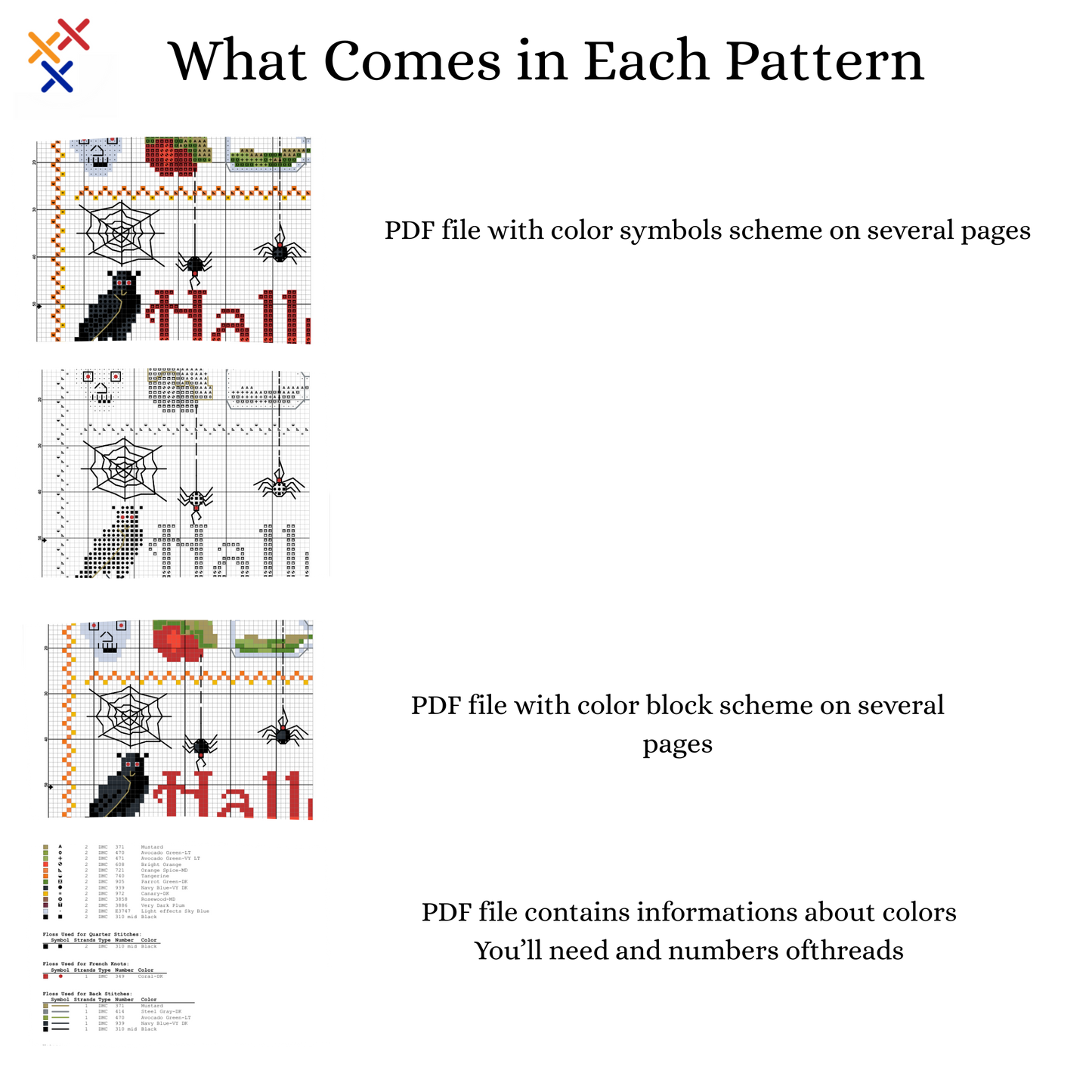 Halloween cross stitch pattern Spooky cross stitch Bat cross stitch Pumpkin cross stitch Ghost embroidery
