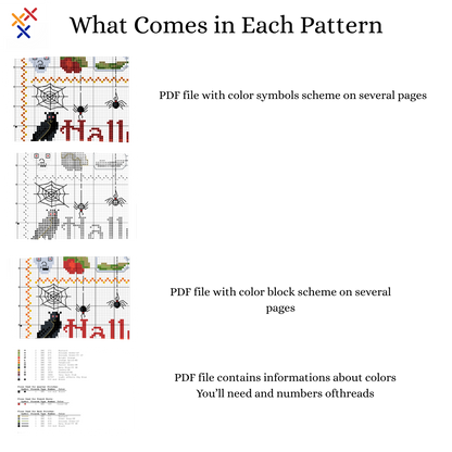 Halloween cross stitch pattern Spooky cross stitch Bat cross stitch Pumpkin cross stitch Ghost embroidery