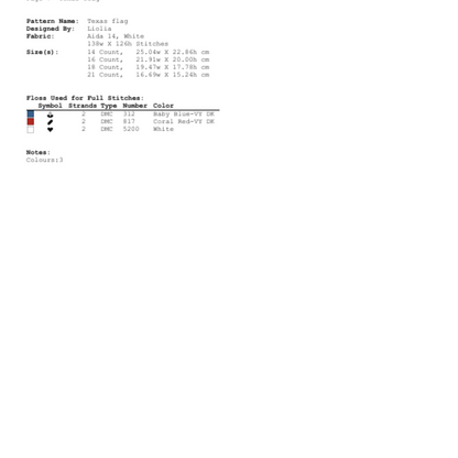 Texas Flag cross stitch PDF pattern | Texas Decor | Patriotic Embroidery