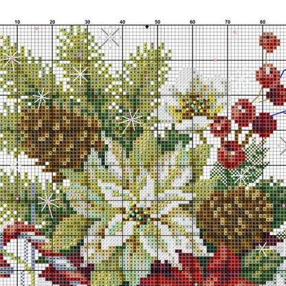 Christmas Wishes PDF Counted cross stitch pattern Holiday Digital cross stitch chart Christmas PDF cross stitch pattern