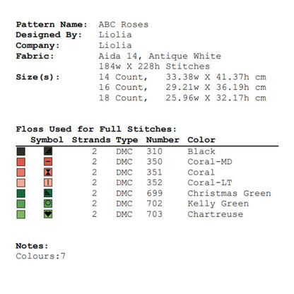 Floral Alphabet Cross Stitch Pattern | Complete A-Z & Numbers | Instant Download PDF