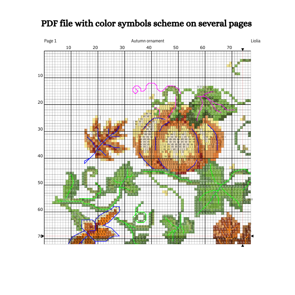 Fall cross stitch pattern, Halloween, Fall cross stitch PDF, Thanksgiving, Autumn Season Hand Embroidery. Modern counted cross stitch chart.