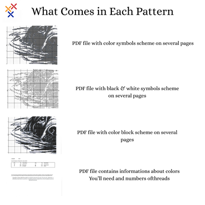 Swimming Dog Counted Cross-Stitch Pattern, Dog Cross Stitch Pattern, Monochrome Cross Stitch, Instant PDF Download