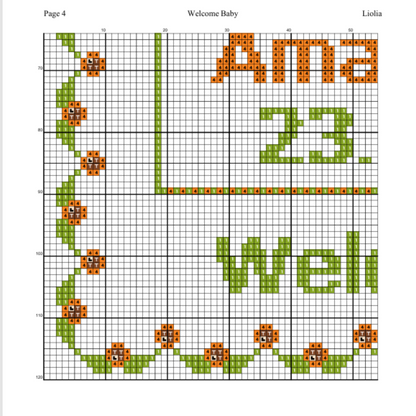 Owl Cross Stitch Pattern PDF - Baby Birth Announcement Sampler - Instant Download