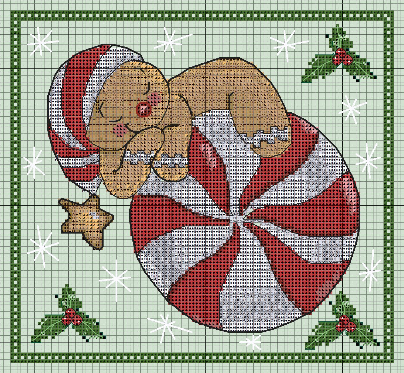 Christmas cross stitch pattern | cross stitch Christmas tree ornament Winter Holiday decor| PDF cross stitch | Instant download