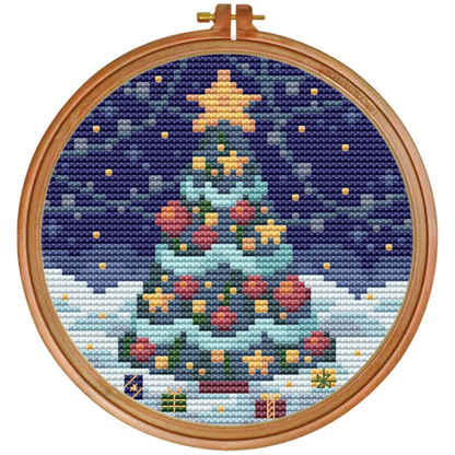 🎄 Retro Pixel Christmas Tree Cross Stitch Pattern | Digital Download