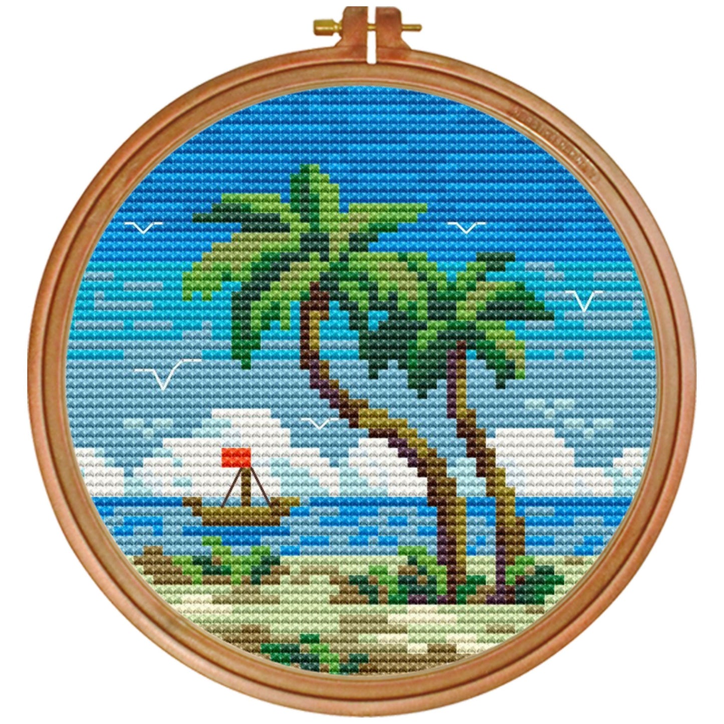 Tropical Escape — Cross Stitch Pattern 🌴
