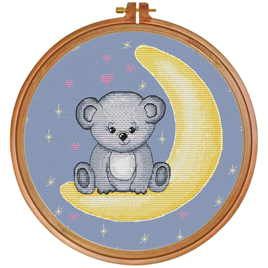 Sweet Dreams Teddy Bear Cross Stitch Pattern