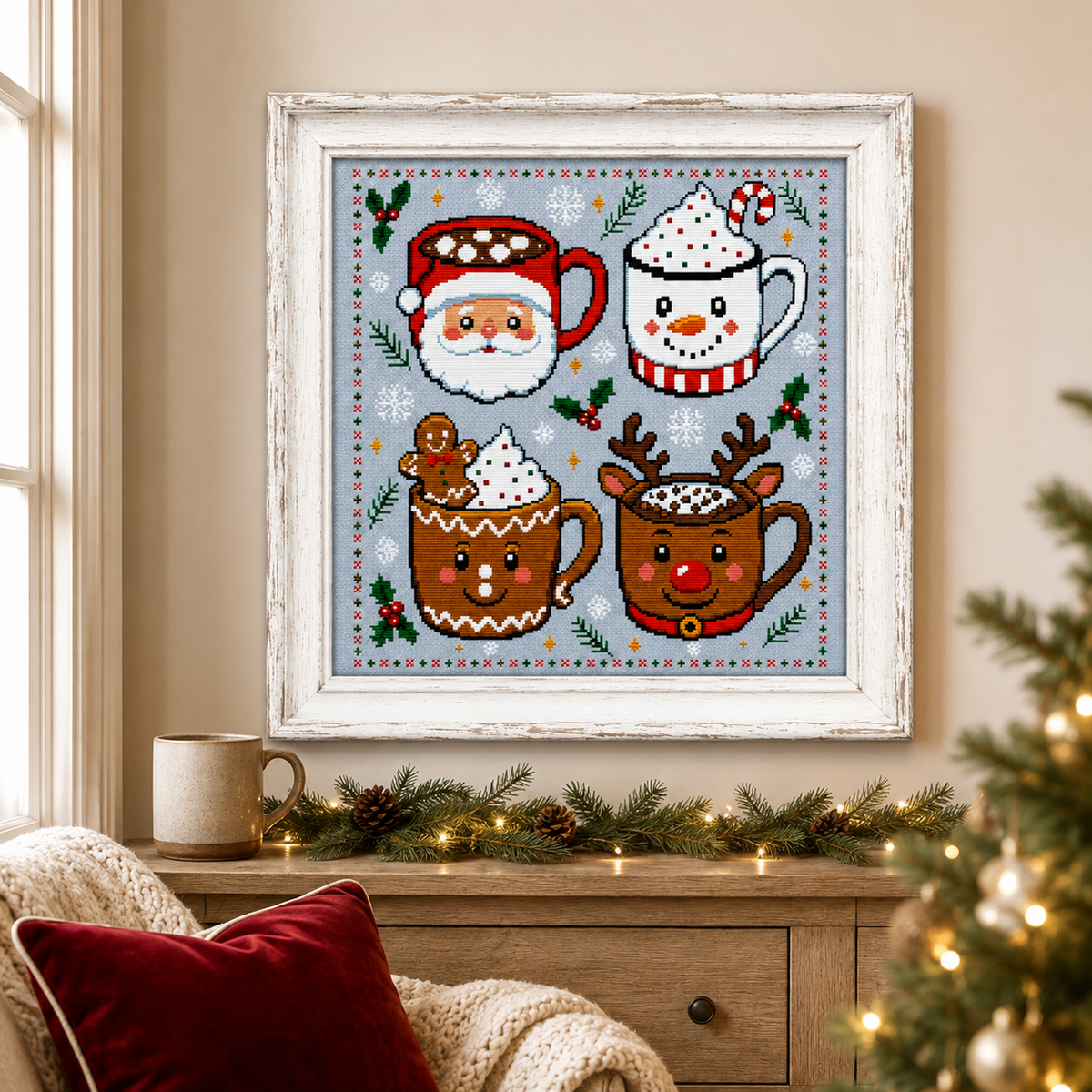 Christmas Sips Sampler – Cross Stitch Pattern PDF