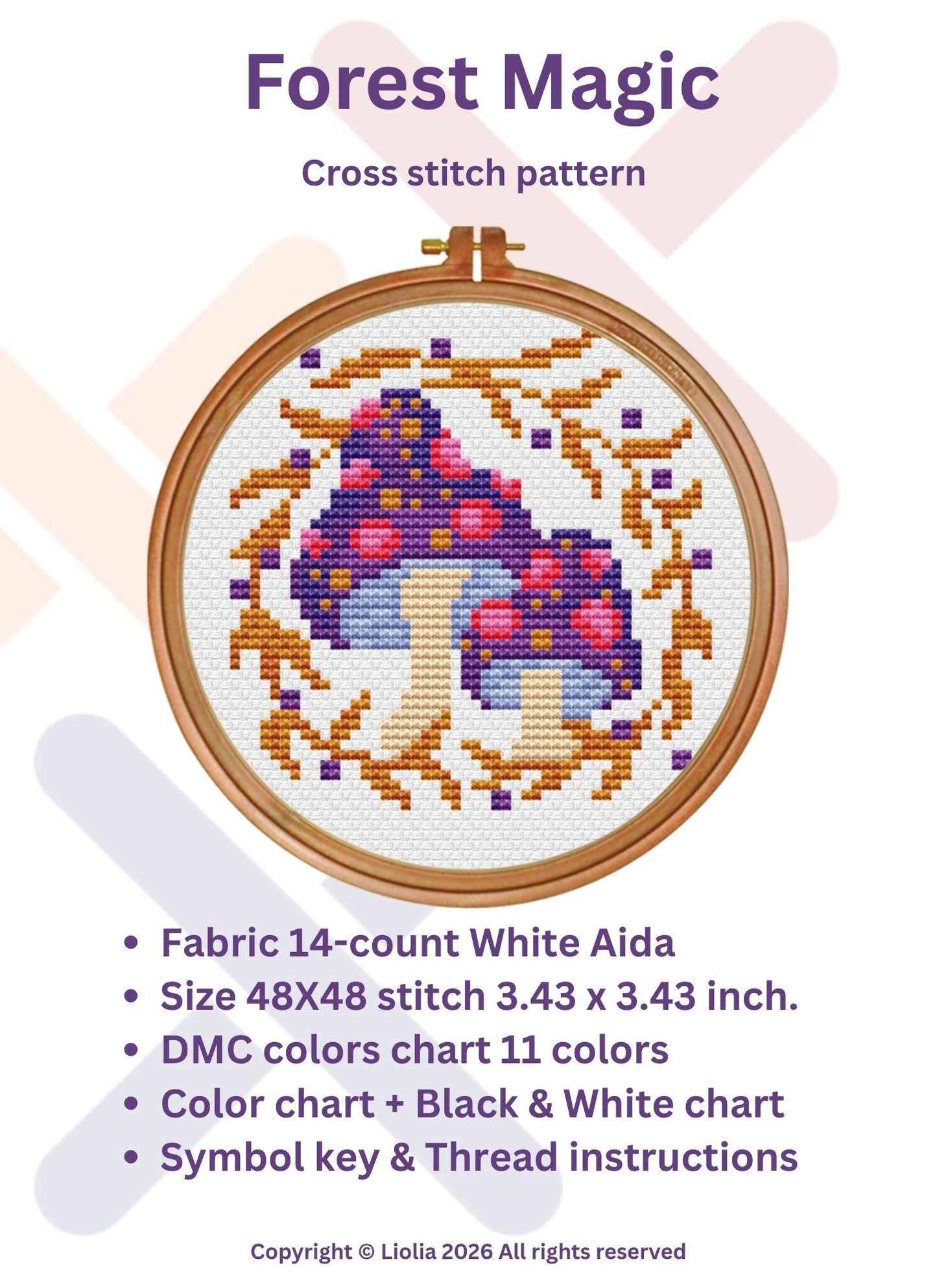 Forest Magic Cross Stitch Pattern 🍄