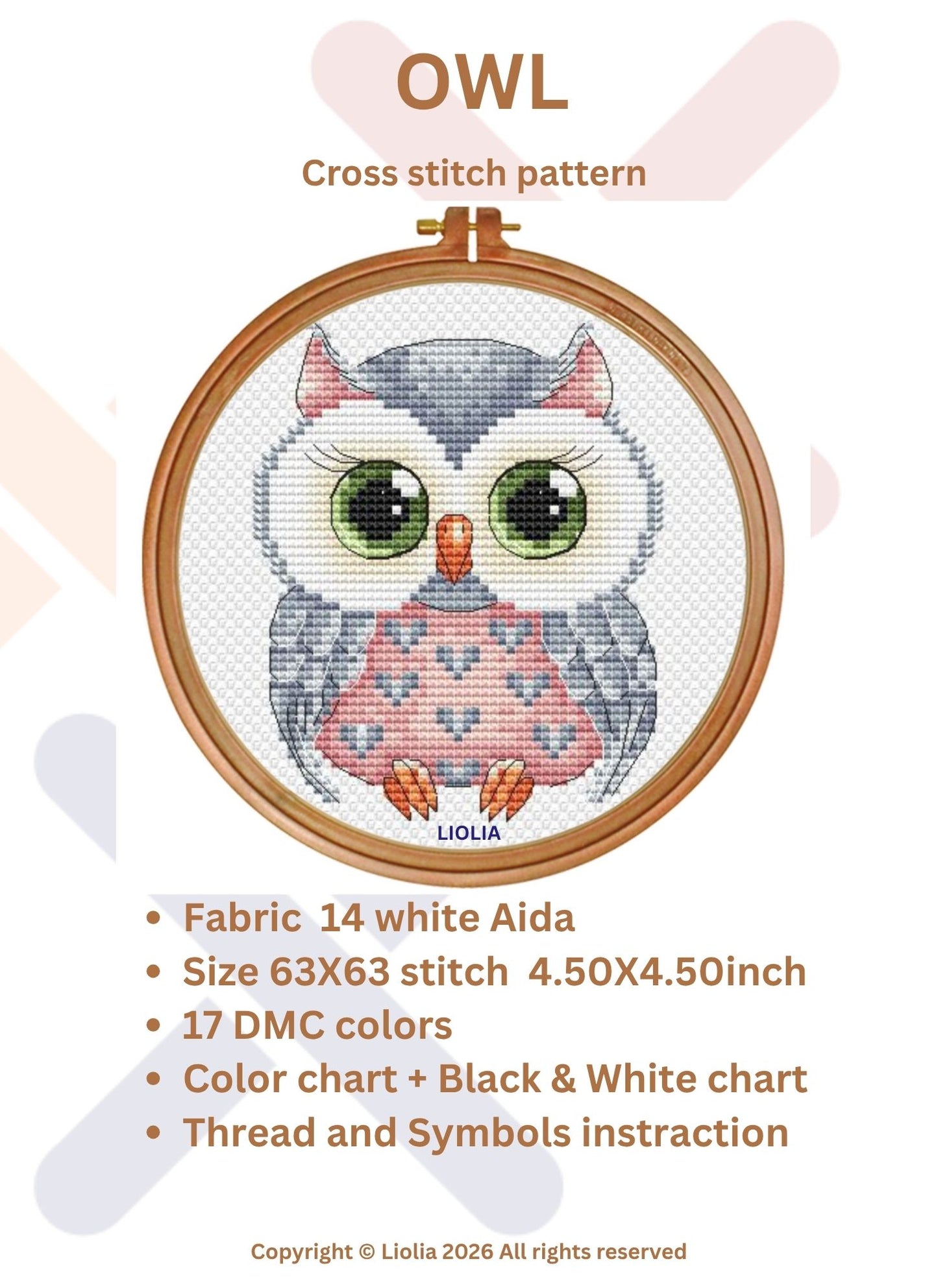 FREE Owl Cross Stitch Pattern PDF | Instant Download