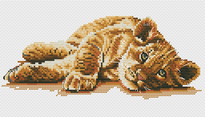 Baby Tiger | PDF Counted cross stitch pattern | Fantasy animals Digital cross stitch chart | modern Tiger cross stitch pattern