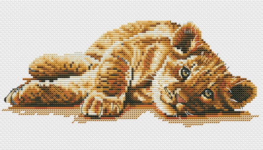 Baby Tiger | PDF Counted cross stitch pattern | Fantasy animals Digital cross stitch chart | modern Tiger cross stitch pattern