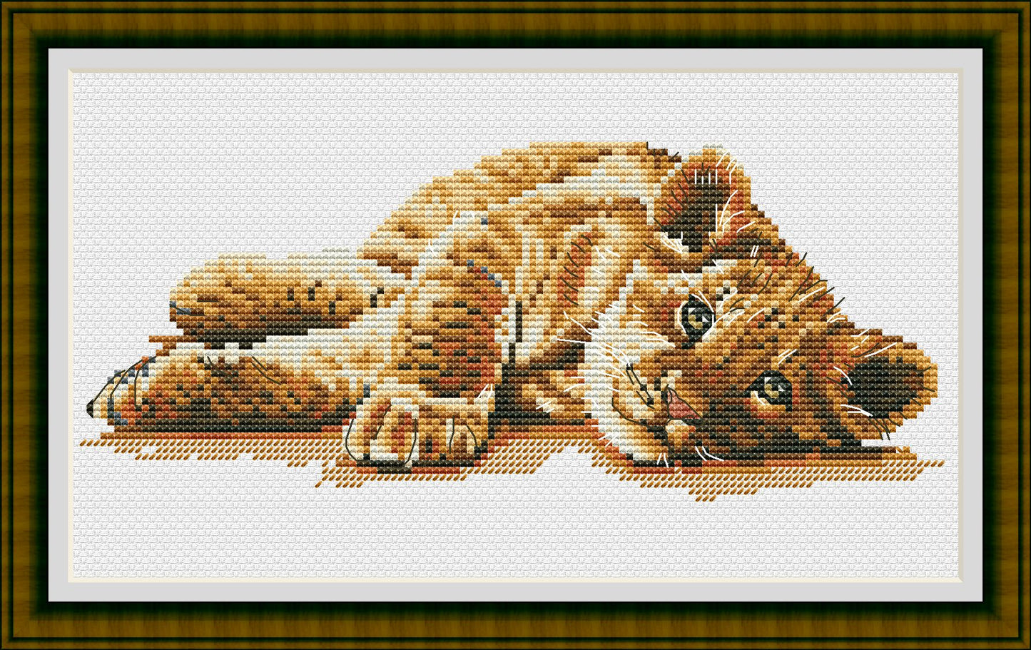 Baby Tiger | PDF Counted cross stitch pattern | Fantasy animals Digital cross stitch chart | modern Tiger cross stitch pattern