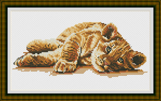 Baby Tiger | PDF Counted cross stitch pattern | Fantasy animals Digital cross stitch chart | modern Tiger cross stitch pattern