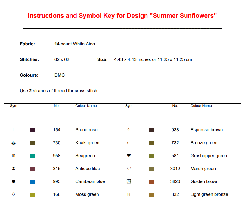 Sunflower Sky Cross-Stitch Pattern - Circular Floral Design PDF Download