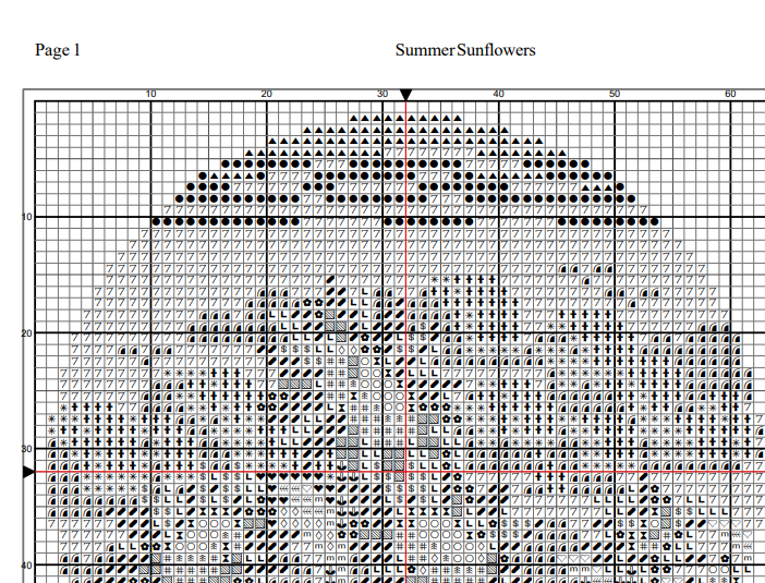 Sunflower Sky Cross-Stitch Pattern - Circular Floral Design PDF Download