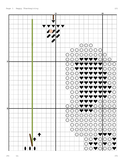 Happy Thanksgiving |Fun Animal cross stitch Pattern | Digital download