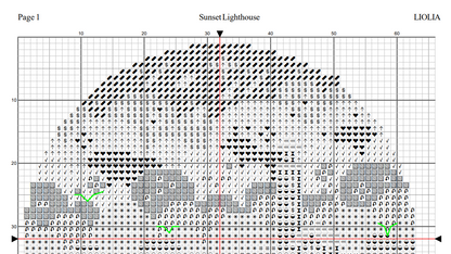 Lighthouse Sunset Cross Stitch Pattern - Digital Download