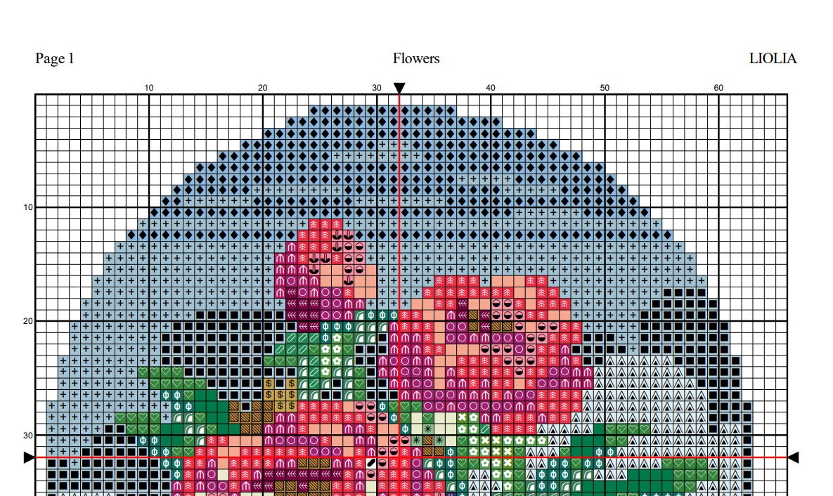 Beautiful Roses Circle Cross Stitch Pattern - Floral Design Kit