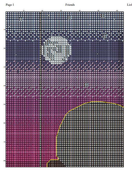 Girl & Cat Sunset Cross Stitch Pattern