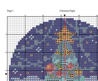 🎄 Retro Pixel Christmas Tree Cross Stitch Pattern | Digital Download