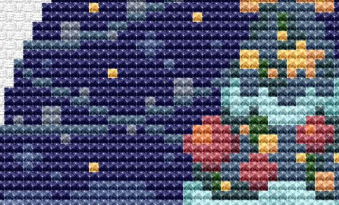🎄 Retro Pixel Christmas Tree Cross Stitch Pattern | Digital Download