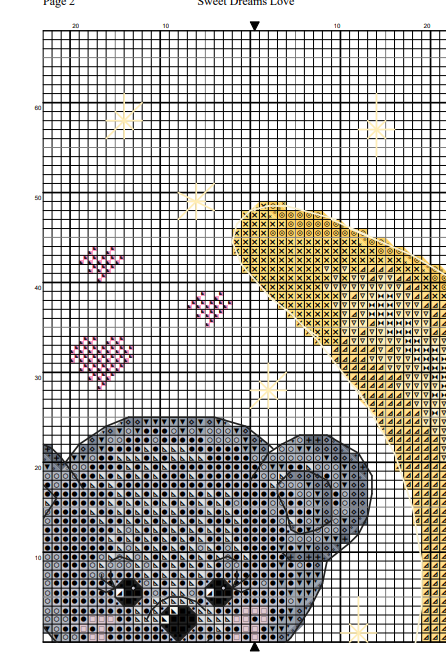 Sweet Dreams Teddy Bear Cross Stitch Pattern