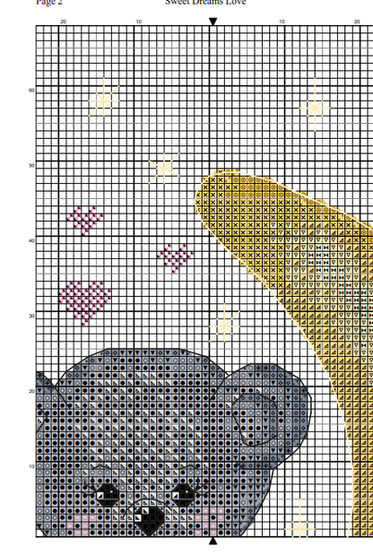 Sweet Dreams Teddy Bear Cross Stitch Pattern