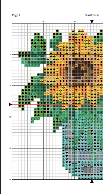 Little Sunflower Cross Stitch Pattern — FREE Instant PDF Download