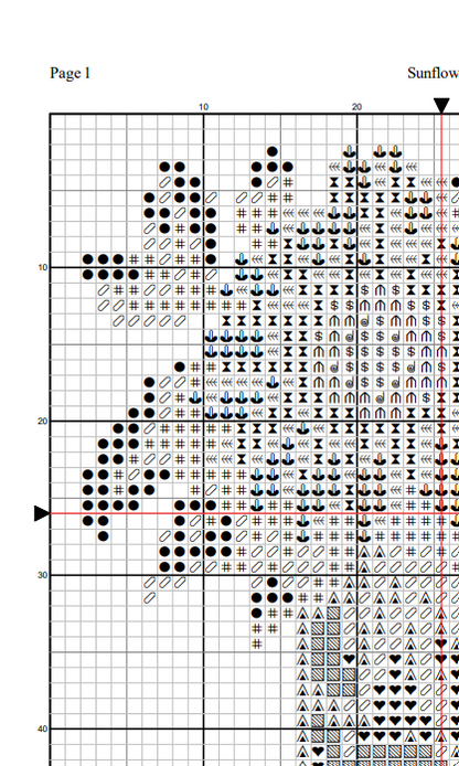 Little Sunflower Cross Stitch Pattern — FREE Instant PDF Download