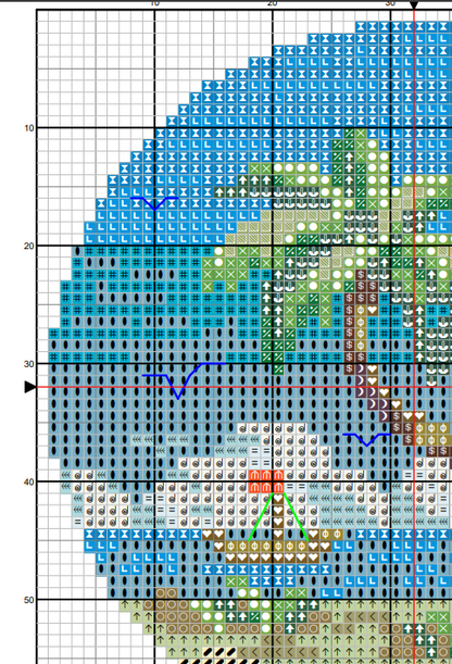 Tropical Escape — Cross Stitch Pattern 🌴