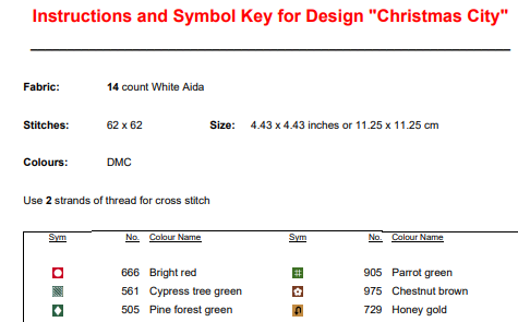 Christmas City — Cross Stitch Pattern PDF