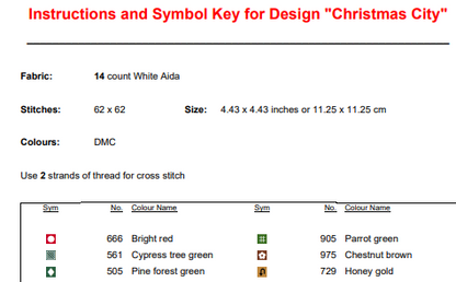 Christmas City — Cross Stitch Pattern PDF