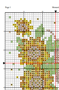 Monarch Night — Cross Stitch Pattern PDF