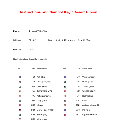 🌵 Desert Bloom Cross-Stitch Pattern