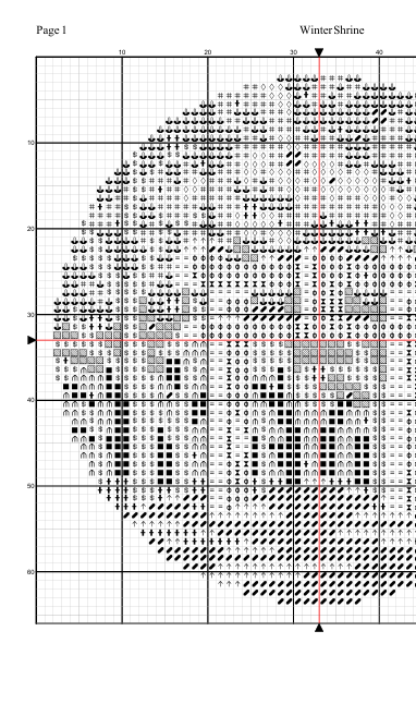 Winter Shrine — Cross Stitch Pattern