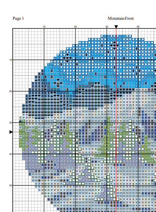 Mountain Frost — Cross Stitch Pattern