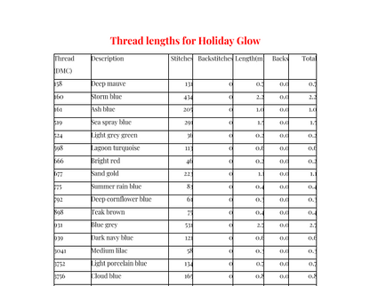 Holiday Glow Cross Stitch Pattern — PDF Instant Download