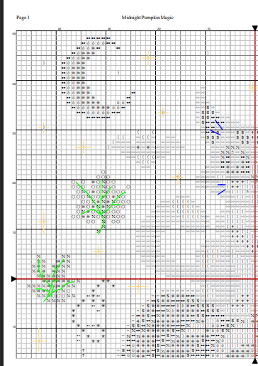 Midnight Pumpkin Magic — Cross Stitch Pattern PDF
