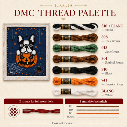 Spooky Pup – Halloween Cross Stitch Pattern PDF