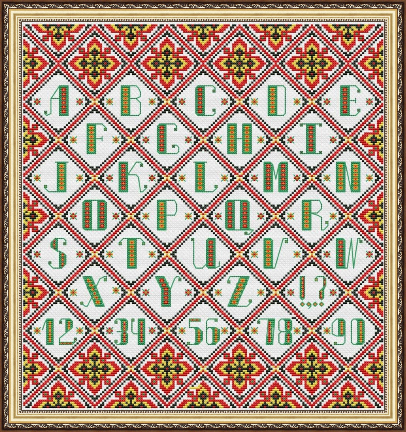 ABC Sampler — Cross Stitch Pattern
