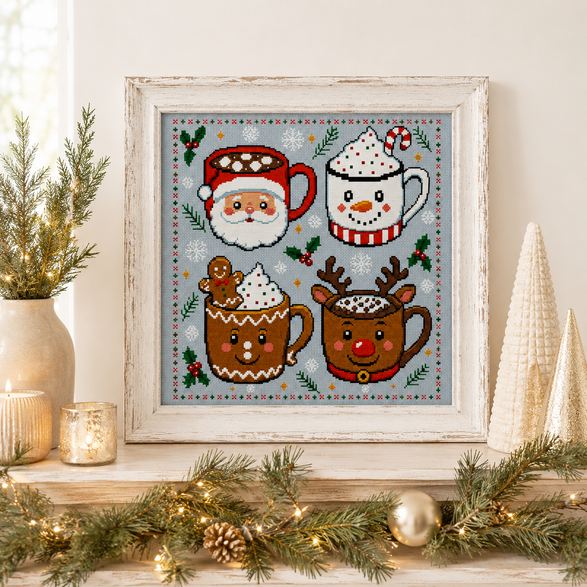 Christmas Sips Sampler – Cross Stitch Pattern PDF