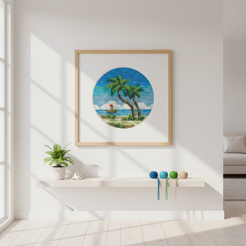 Tropical Escape — Cross Stitch Pattern 🌴